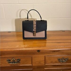 Aldo Black and Tan Satchel Bag